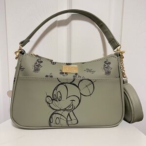 Disney : Mickey Mouse Green Crossbody Bag with Coin Purse | NWT